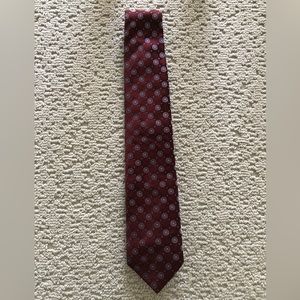 Brooks Brothers Geometric Maroon Extra Long (XL) Tie Made in USA - NWT